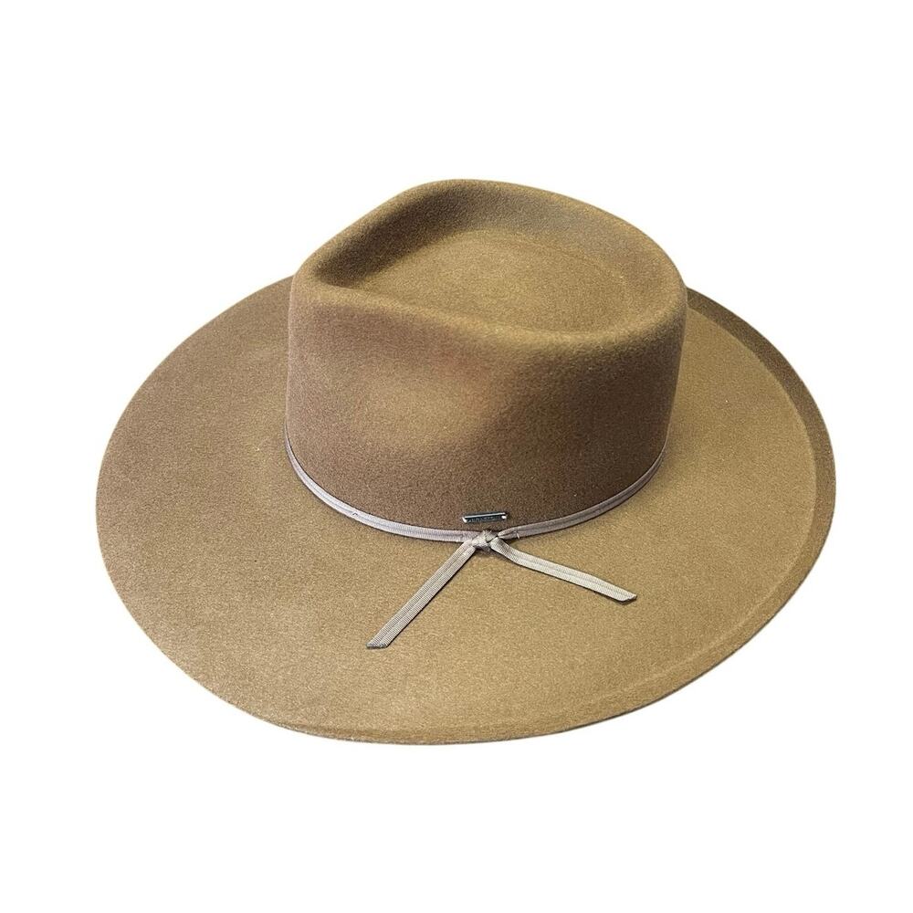 Brixton Marlow Rancher Hat Coffee SZ M NWT 100% Wool Felt Adjustable Flaw